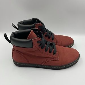 Dr. Martens Red Canvas Maelly, Women’s sz  9